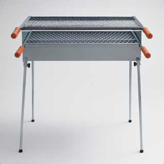 Churrasqueira Espetinho Dupla Galvanizada Desmontavel Carvão em Oferta na Shopee