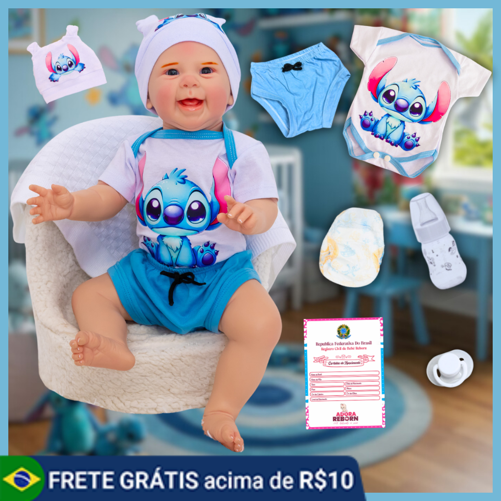 Bebê Reborn Boneco Mayze Recém-Nascida Original Realista de Silicone - Variações - Mom & Baby