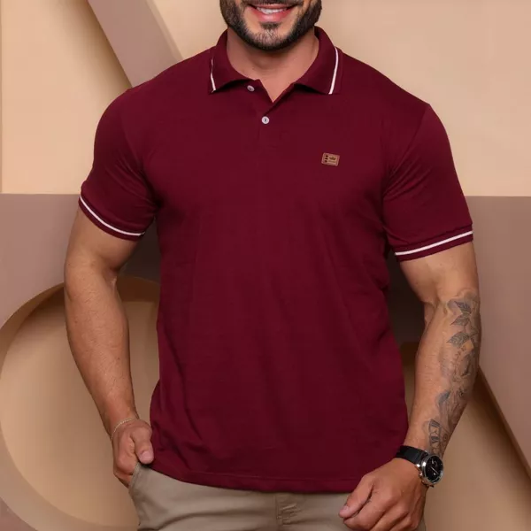 Camisa Gola Polo Alta Qualidade 100% Algodão Camiseta básica Masculina