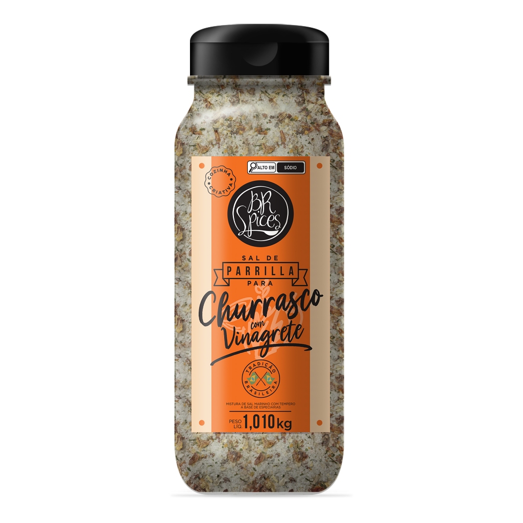 Sal de Parrilla BR Spices com Vinagrete 1,010KG em Oferta na Shopee