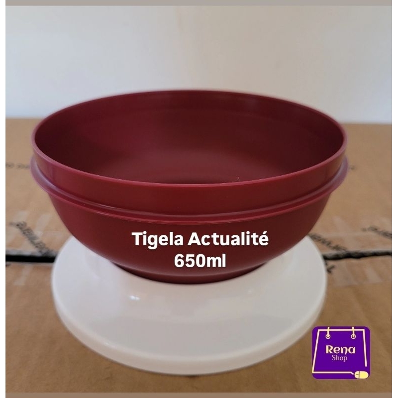 Tupperware Tigela Actualité Redonda 650ml Azul Turmalina e Marsala - Original