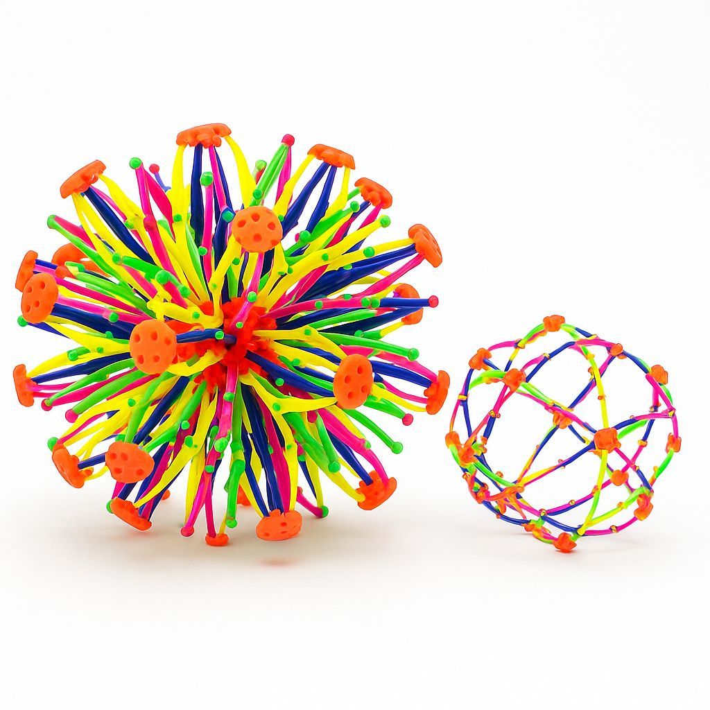 Bola Mágica Maluca Divertida Expansível Abre Fecha Ao Lançar em Oferta na Shopee