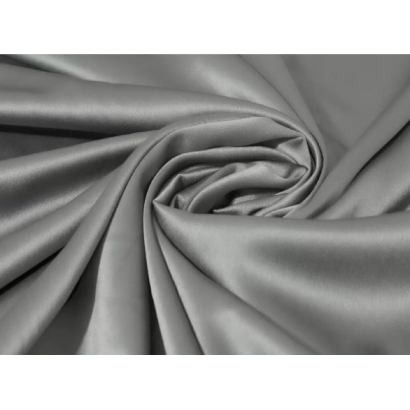 Tecido crepe Amanda acetinado prata escuro 3X1.50(três metros lineares)