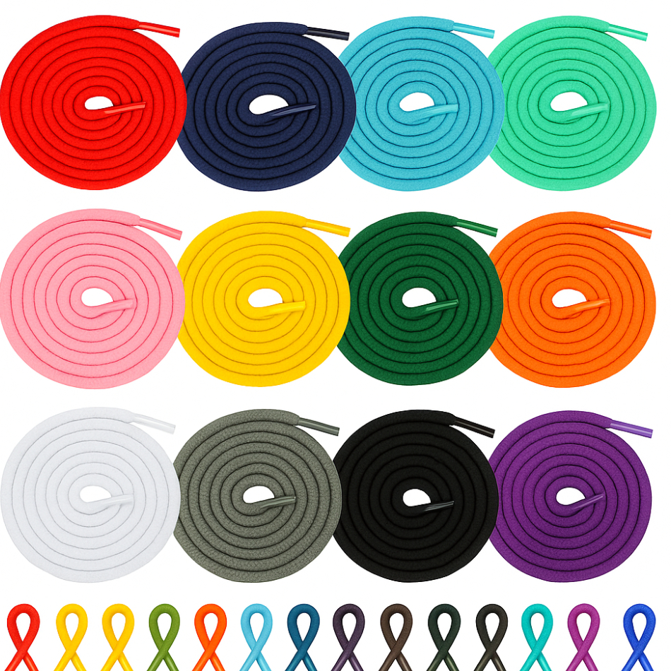 Cadarço Redondo Roliço 130cm Atacador Cordão Amarrador Resistente Qualidade Cor 1 Par Corda Gold