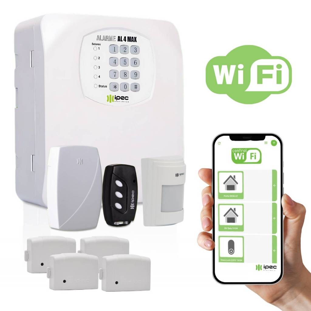 Central De Alarme Módulo Wifi Sensor S/Fio Digital Sensor Rf