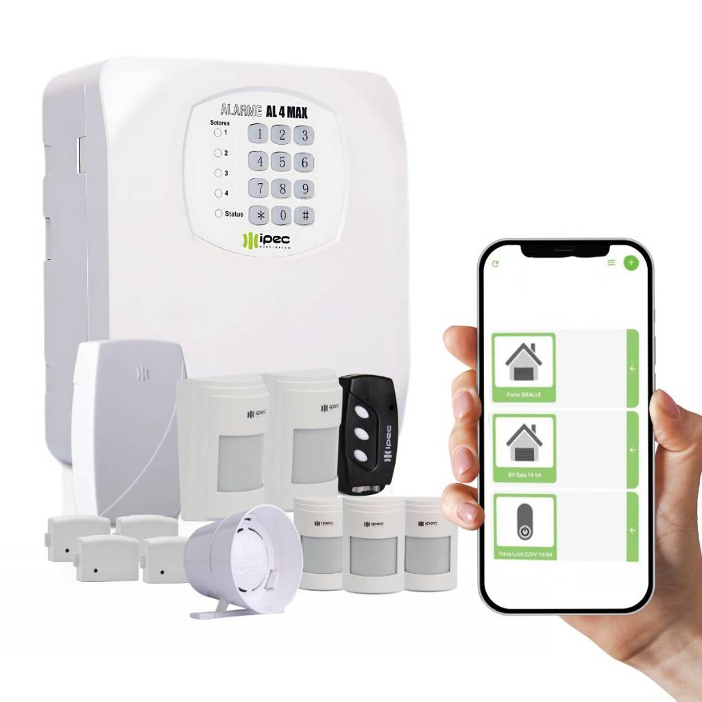 Central De Alarme Módulo Wifi Sensor IR 476 S/Fio Digital Rf