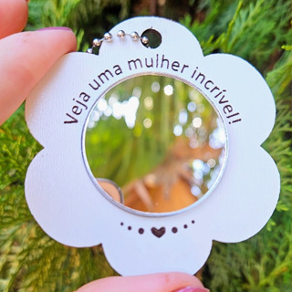 30 Chaveiro Espelho Flor Brinde Dia Das Mães e Mulheres em MDF 3MM em Oferta na Shopee