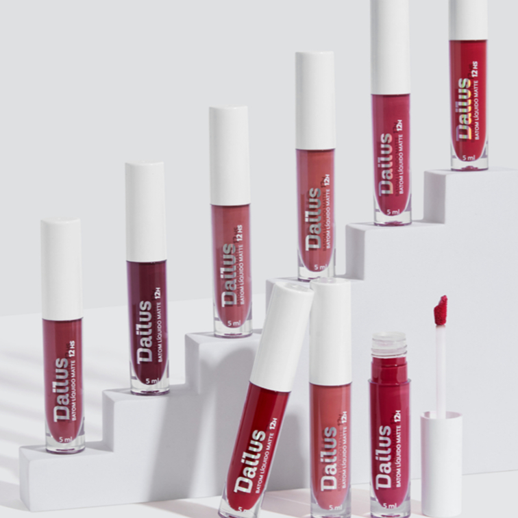 Batom Dailus Liquido Matte Ultra-hidratante Vitamina E 12h Duração
