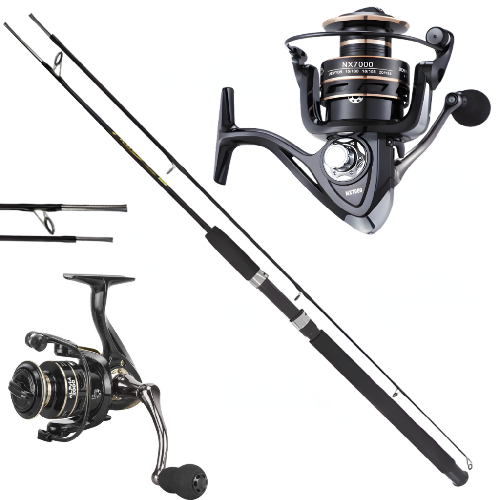 Kit Pesca 15 Kg Vara Fibra de Vidro Maciça 1,8m + Molinete 3000 Alumínio