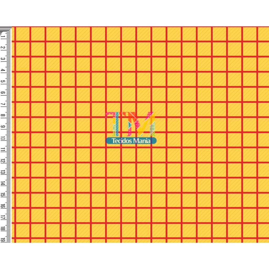 Tecido tricoline, microfibra ou gabardine estampado - Xadrez - cowboy - 0.50 cm