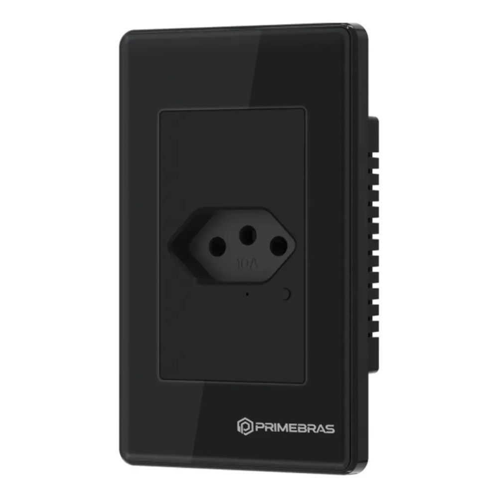 Tomada Inteligente Wi-fi Primebras 1 Canal Cor Preto