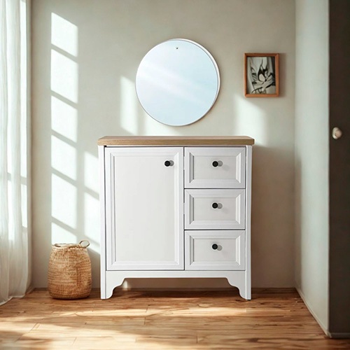 Gabinete Armário Banheiro Ditália c/Pia+Espelho BN-05 em Oferta na Shopee