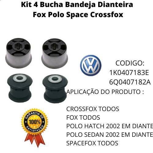 Kit 4 Bucha Bandeja Dianteira Fox Polo Space Crossfox em Oferta na Shopee