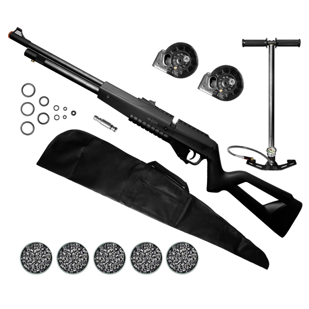 CARABINA PRESSÃO PCP G850 5,5MM QGK+CAPA+5 CHUMBINHOS+BOMBA em Oferta na Shopee