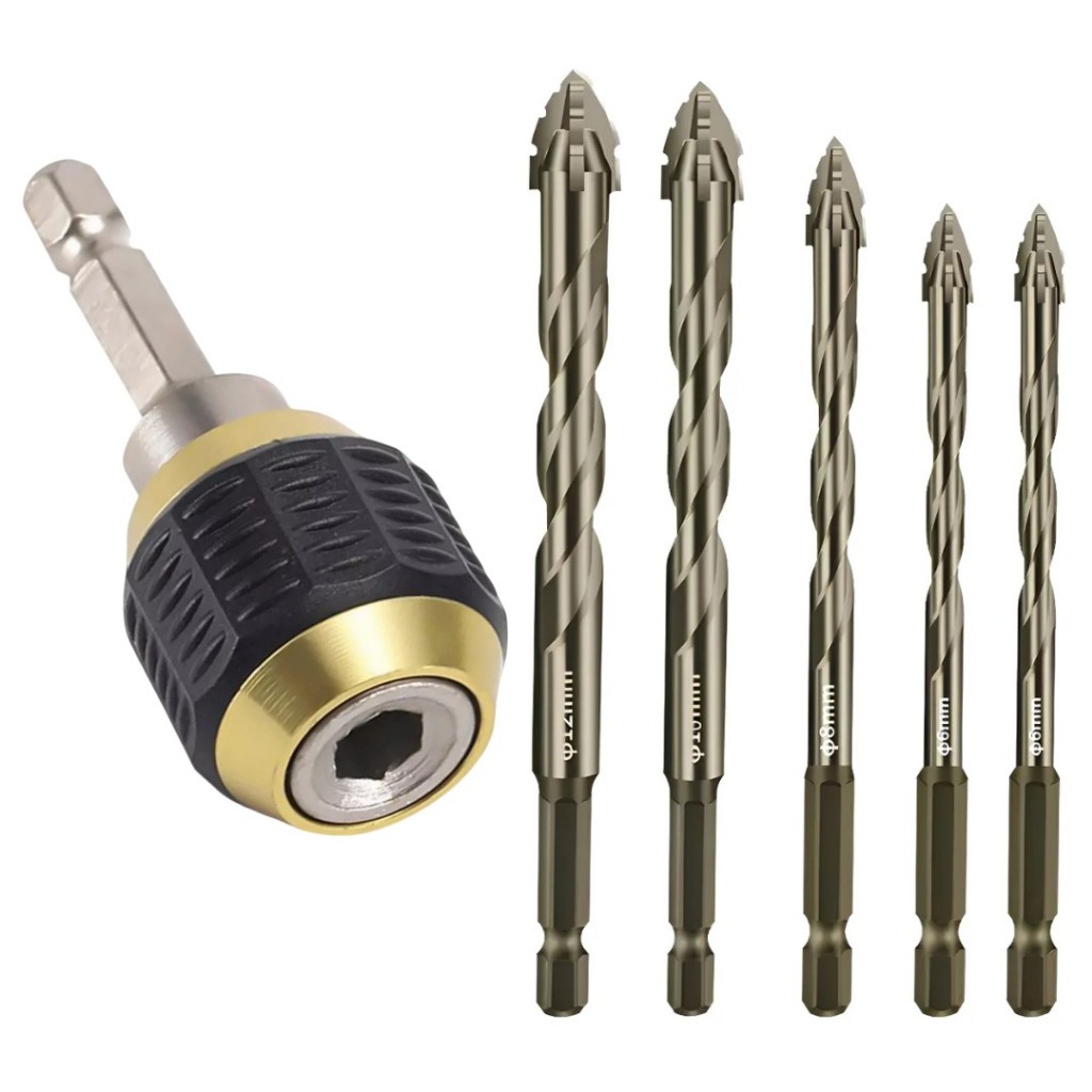 Broca Excêntrica Serrilhada E Mandril Engate Adaptador em Oferta na Shopee