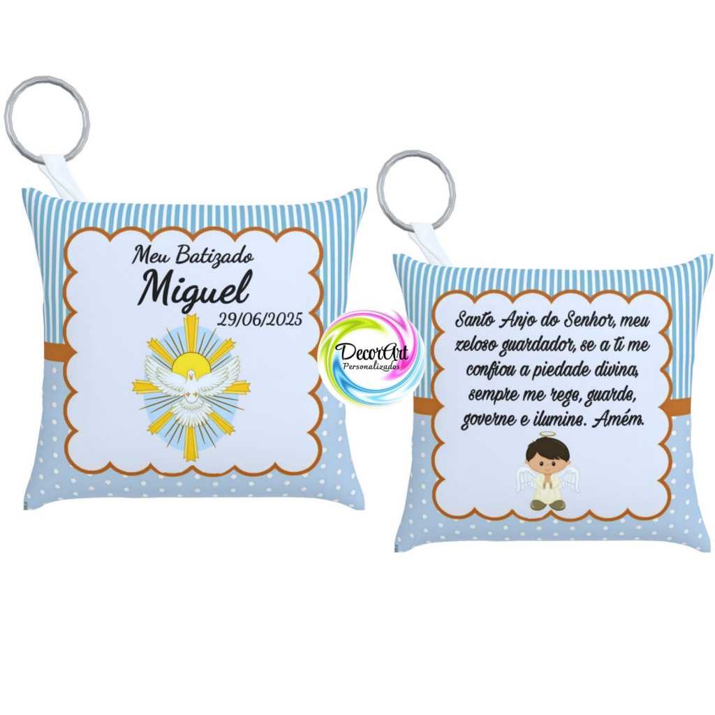 14 Almochaveiros lembrancinhas Batizado Menino personalizados