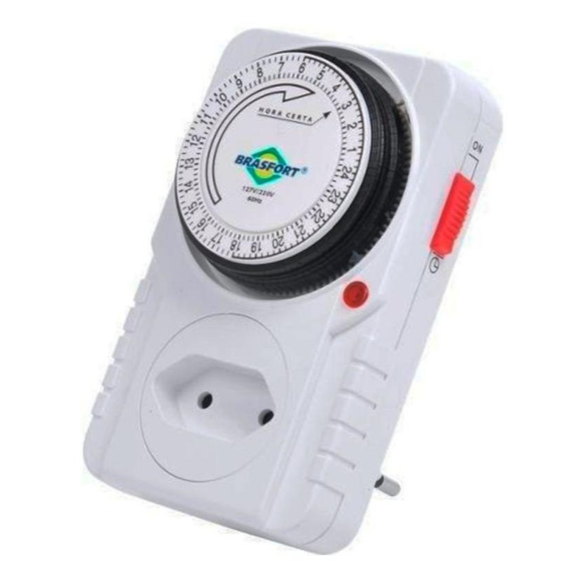 Brasfort Timer Temporizador Analogico Bivolt Programavel Liga Desliga