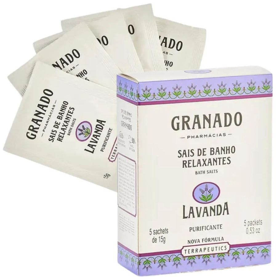 Sais de Banho Terrapeutics Lavanda 5 x 15g - Granado