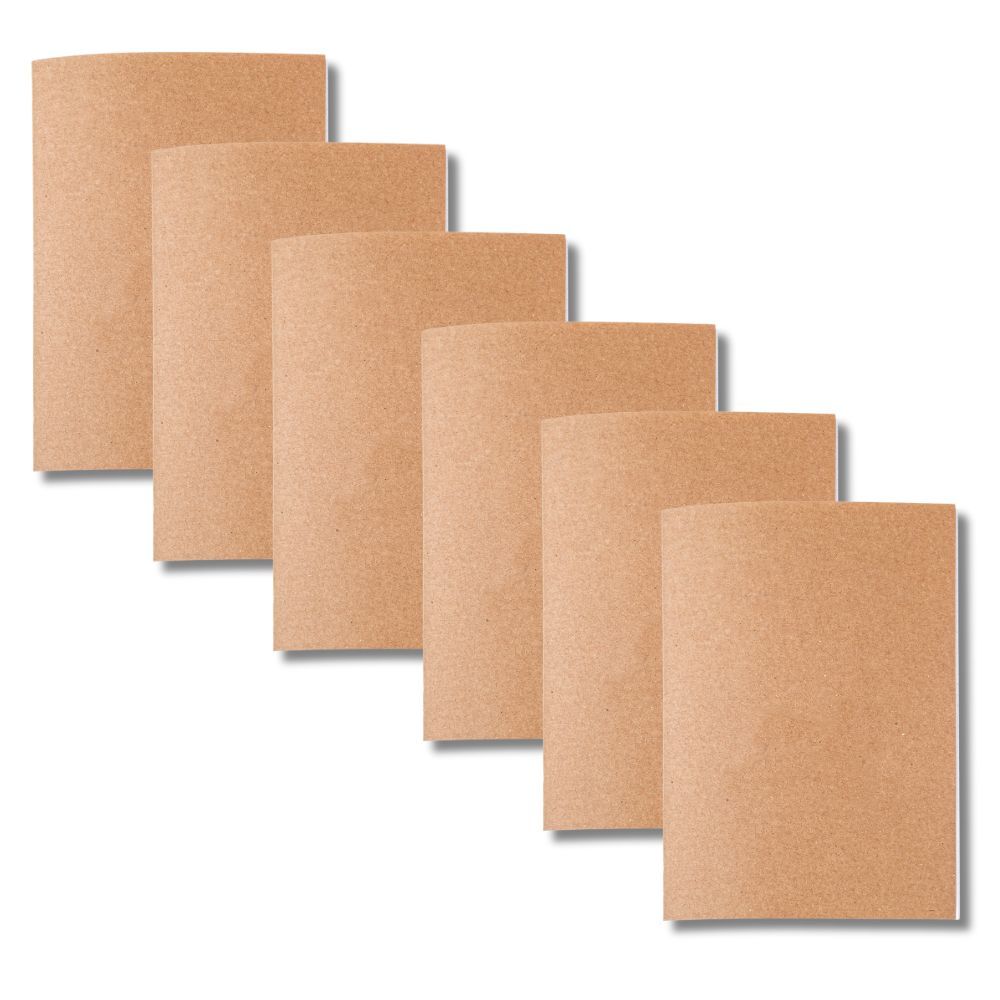 Kit 30x Cadernetas Kraft Sem Pauta Capa Flexível 40 Páginas Pólen A5 em Oferta na Shopee