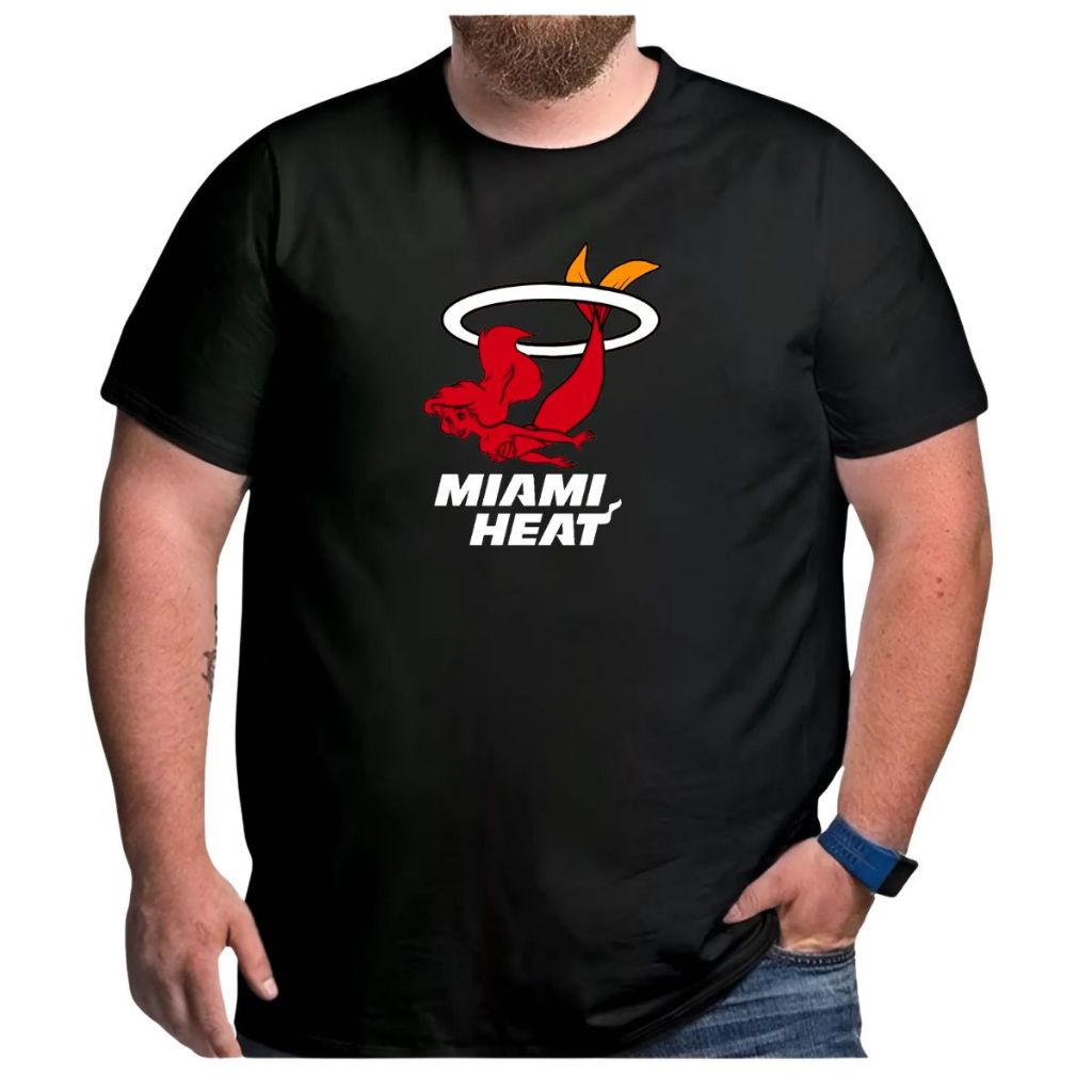 Camiseta Basquete Plus Size Miami Heatt Retro Dwayne Wade