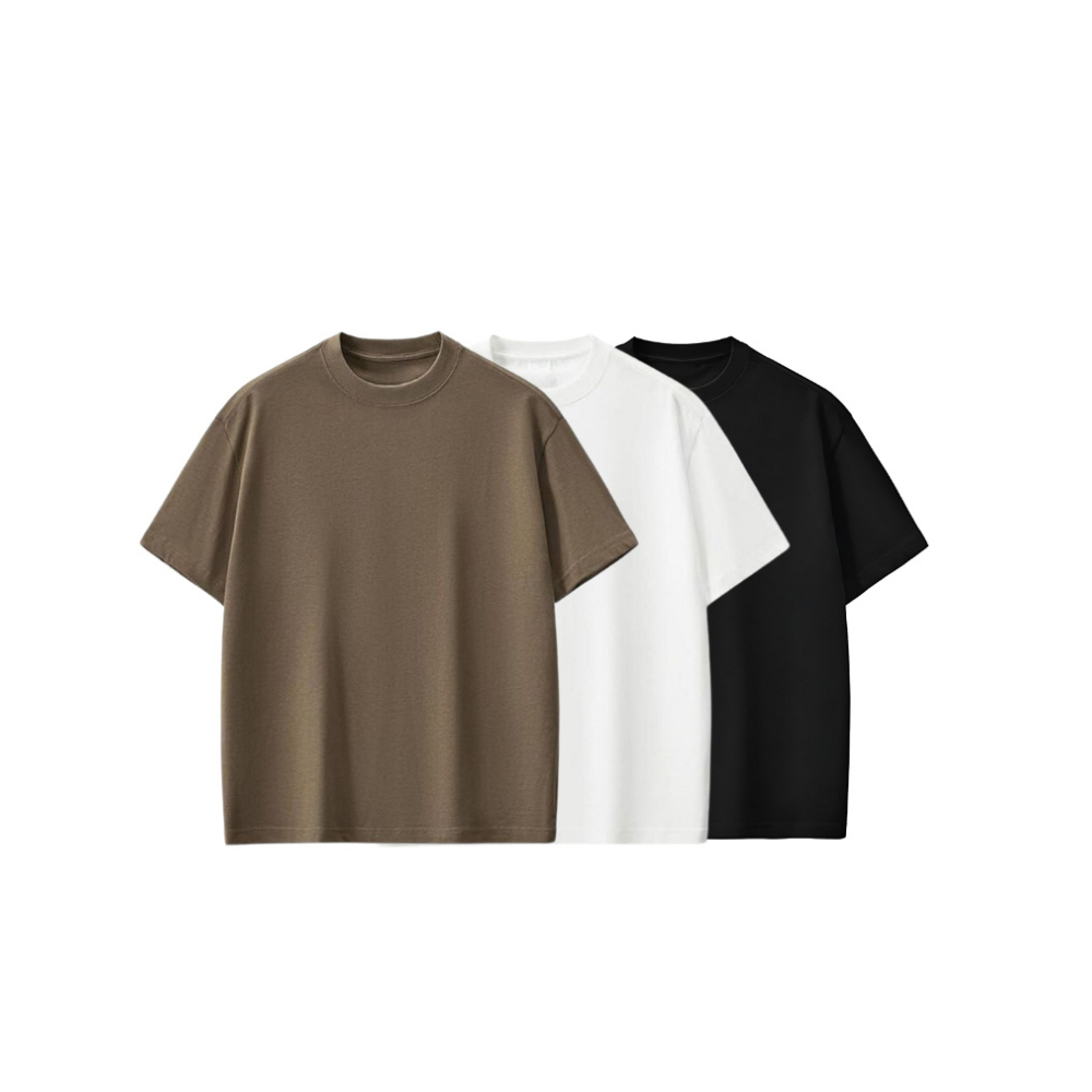 Kit 3 Camisetas Oversized Masculina Streetwear Algodão Premium