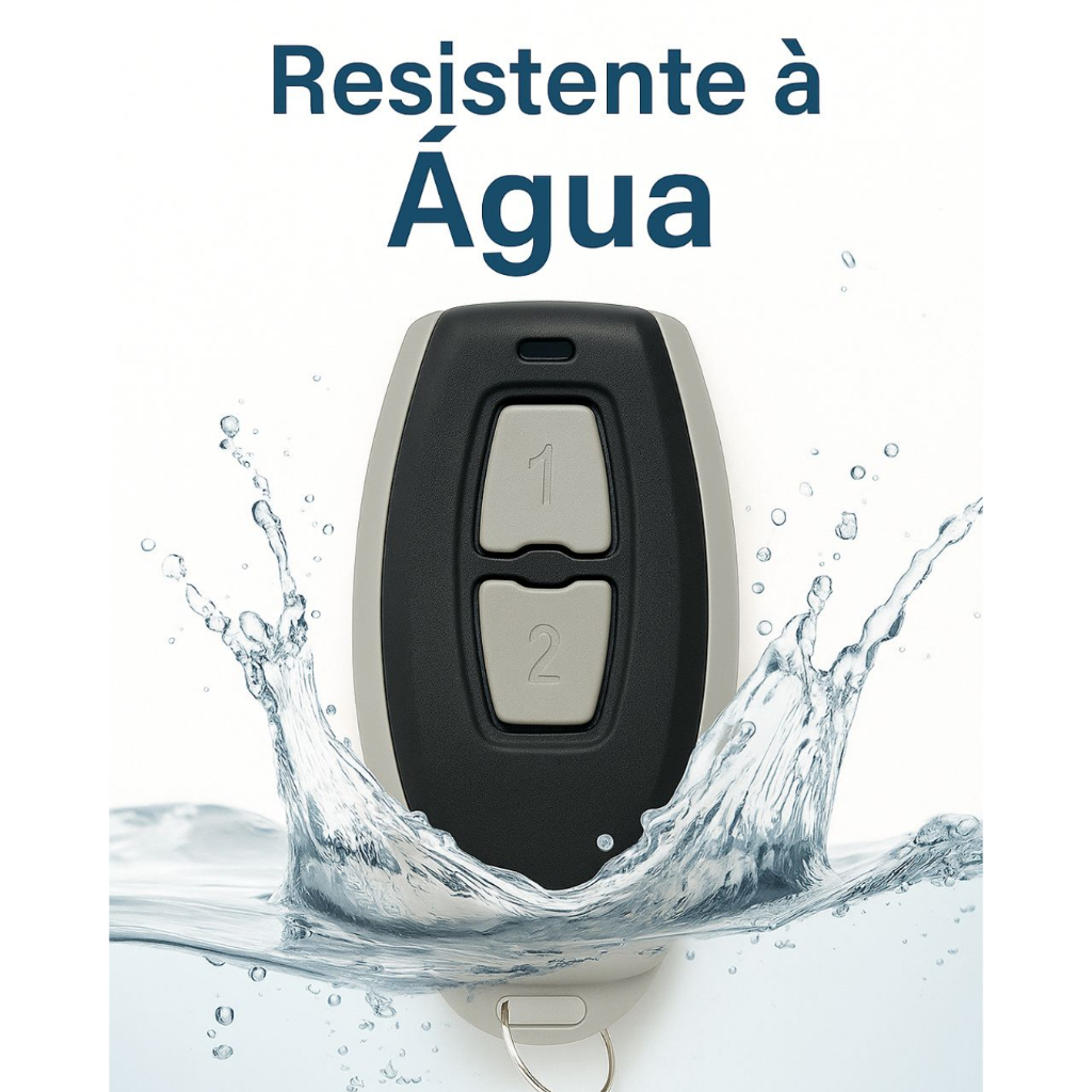 Controle Universal para Portão Automático e Alarme Tx Slim 433Mhz Modelo Chaveiro Resistente a Água