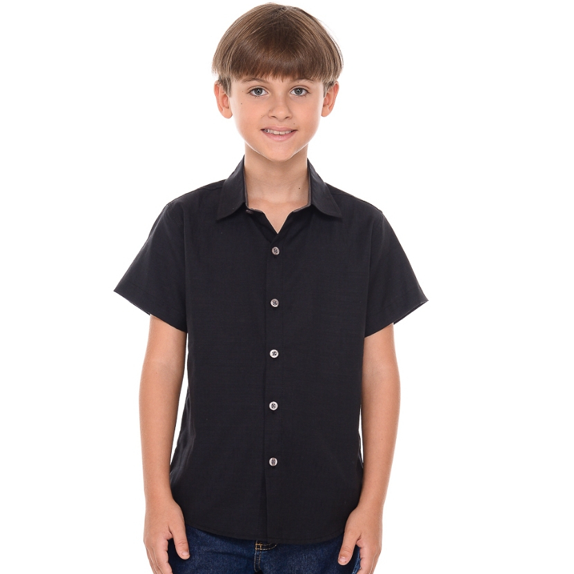 Camisa Camiseta Blusa Social Infantil Masculina Tam 6 8 10 12 14 Algodão Elegante Casual Festa