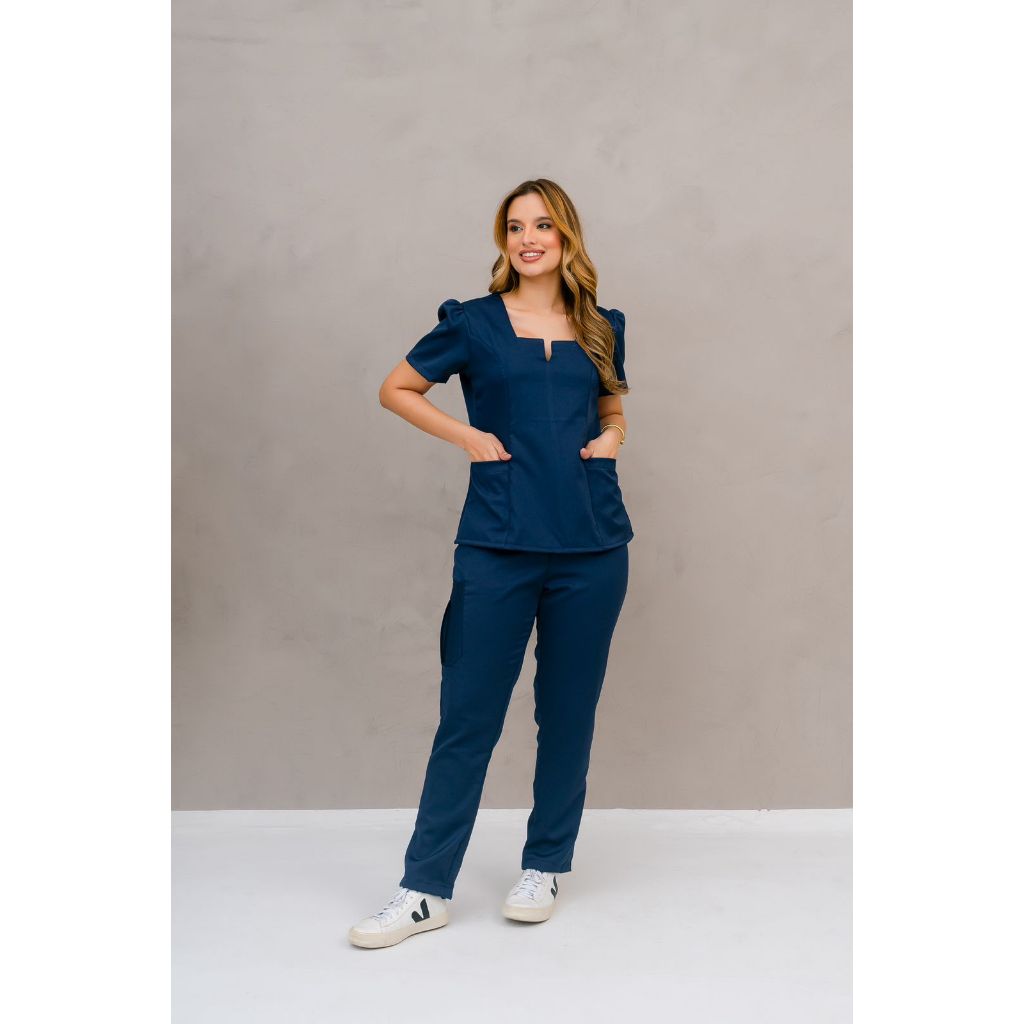 Conjunto Feminino Pijama Hospitalar/Cirúrgico - Modelo Helena