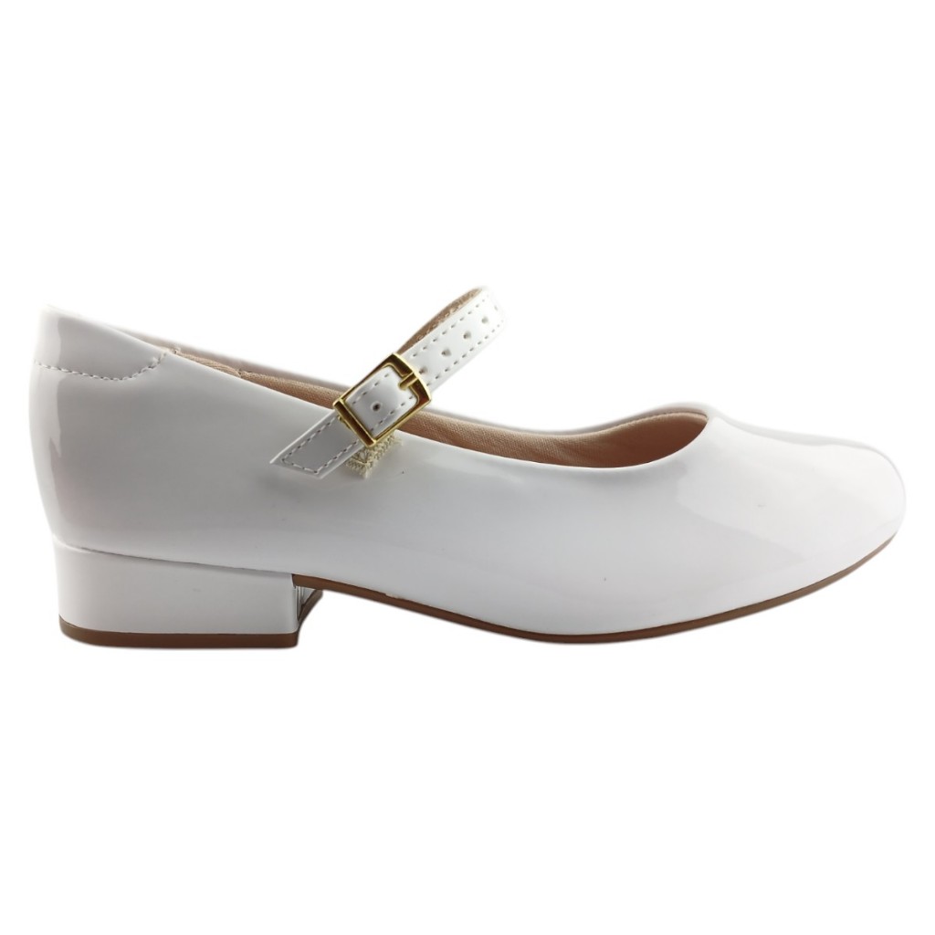 Sapato Social Infantil Menina Boneca Salto Baixo Original