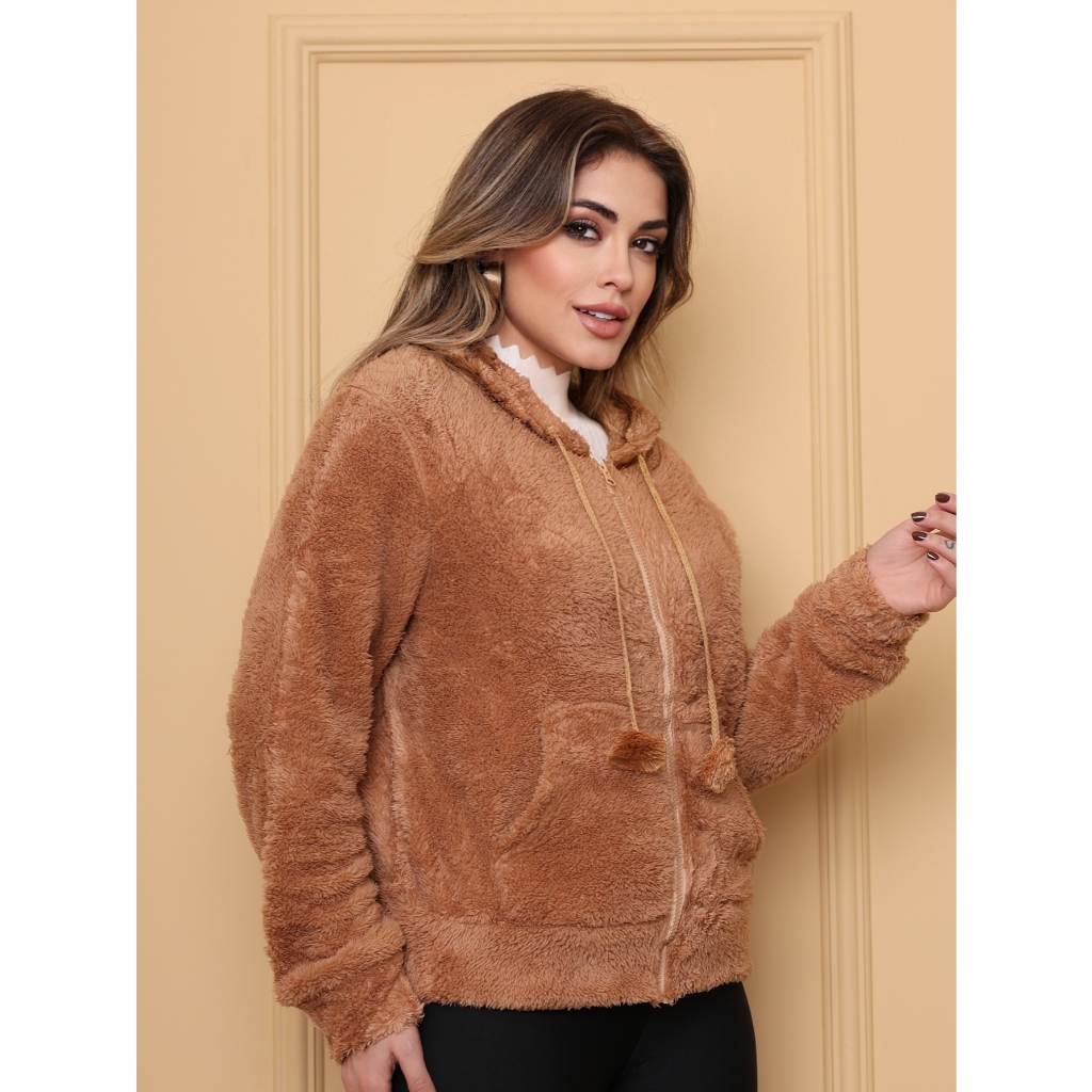 Neve Blusa De Frio Quente Feminina Jaqueta De Veludo Forrado