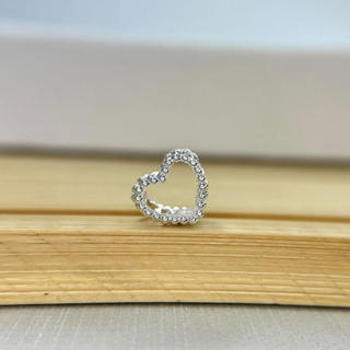 Berloque Separador coração vazado - banhado a prata, com garantia em Oferta na Shopee