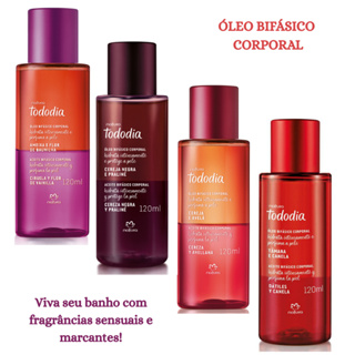 Óleo Bifásico Corporal Tododia Natura 120ml Cereja e Avelã, Ameixa e Flor de Baunilha em Oferta na Shopee