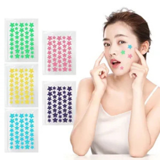 Adesivo Anti-acne para o Rosto Hidrocoloide para Cobrir Espinhas e Imperfeições Formato Estrela Colorida Adesivos @acnes em Oferta na Shopee