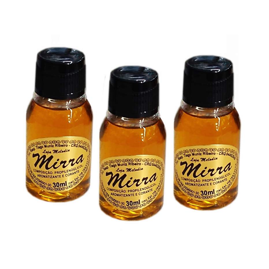 3 Óleo Para Unção Mirra 30 Ml Original