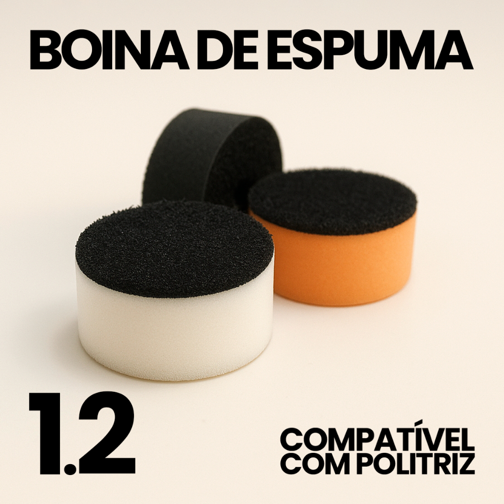 Boina de espuma 1.2" polegadas para polimento face única