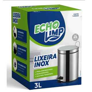Lixeira Inox Echo Limp 3 Litros em Oferta na Shopee
