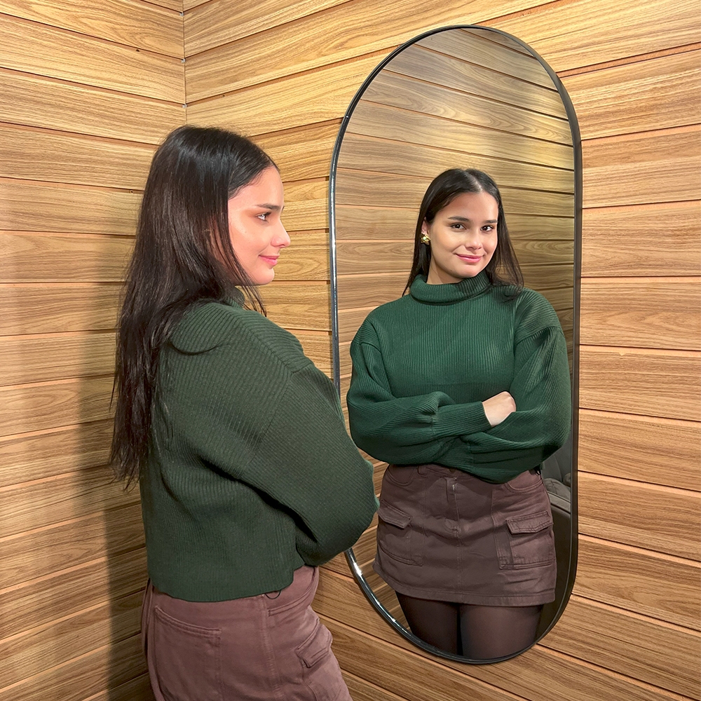 Espelho Organico Decorativo  Grande  - Modelo Capsula Com Suporte Incluso em Oferta na Shopee