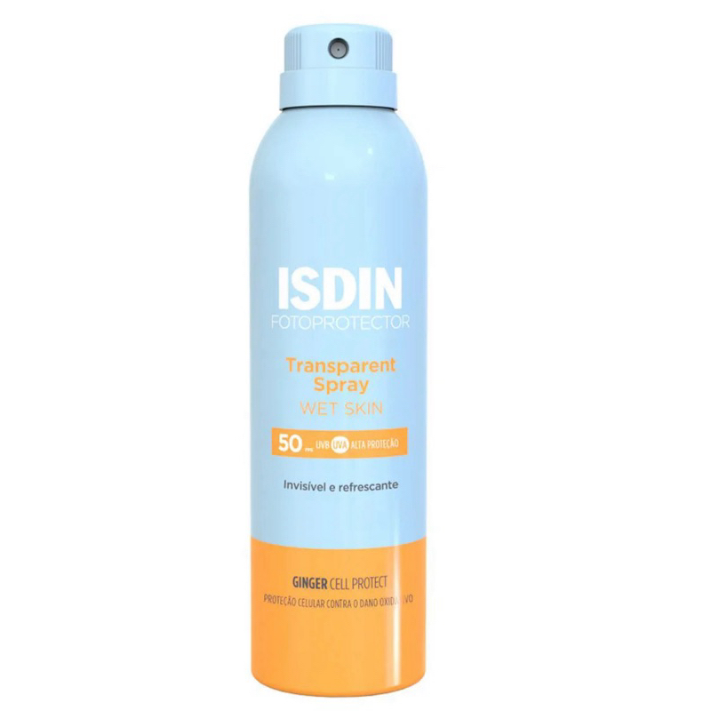 Protetor Solar Corporal Isdin Transparent Spray Wet Skin FPS 50 250ml