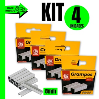 Kit 4/3/2/1 Caixas de Grampos com 1000 Unidades Cada Caixa para Grampeador Tapeceiro Ideal para Sua Obra em Oferta na Shopee