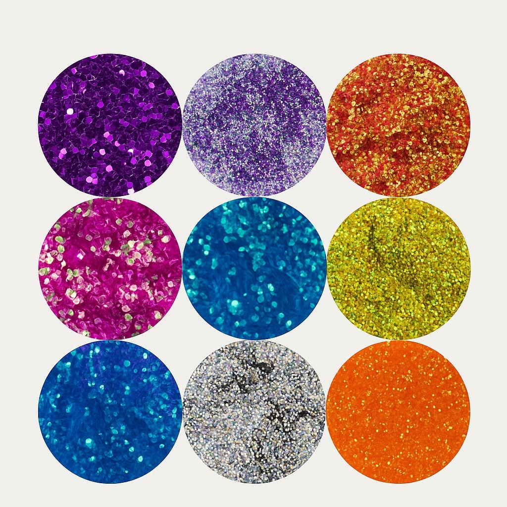 Glitter Flocado Mini Confetes Resina Unhas Slime Maquiagem 10g