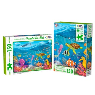 Quebra cabeça fundo do mar Puzzle Jogo De Montar 150 PÇS - Pais e Filhos em Oferta na Shopee
