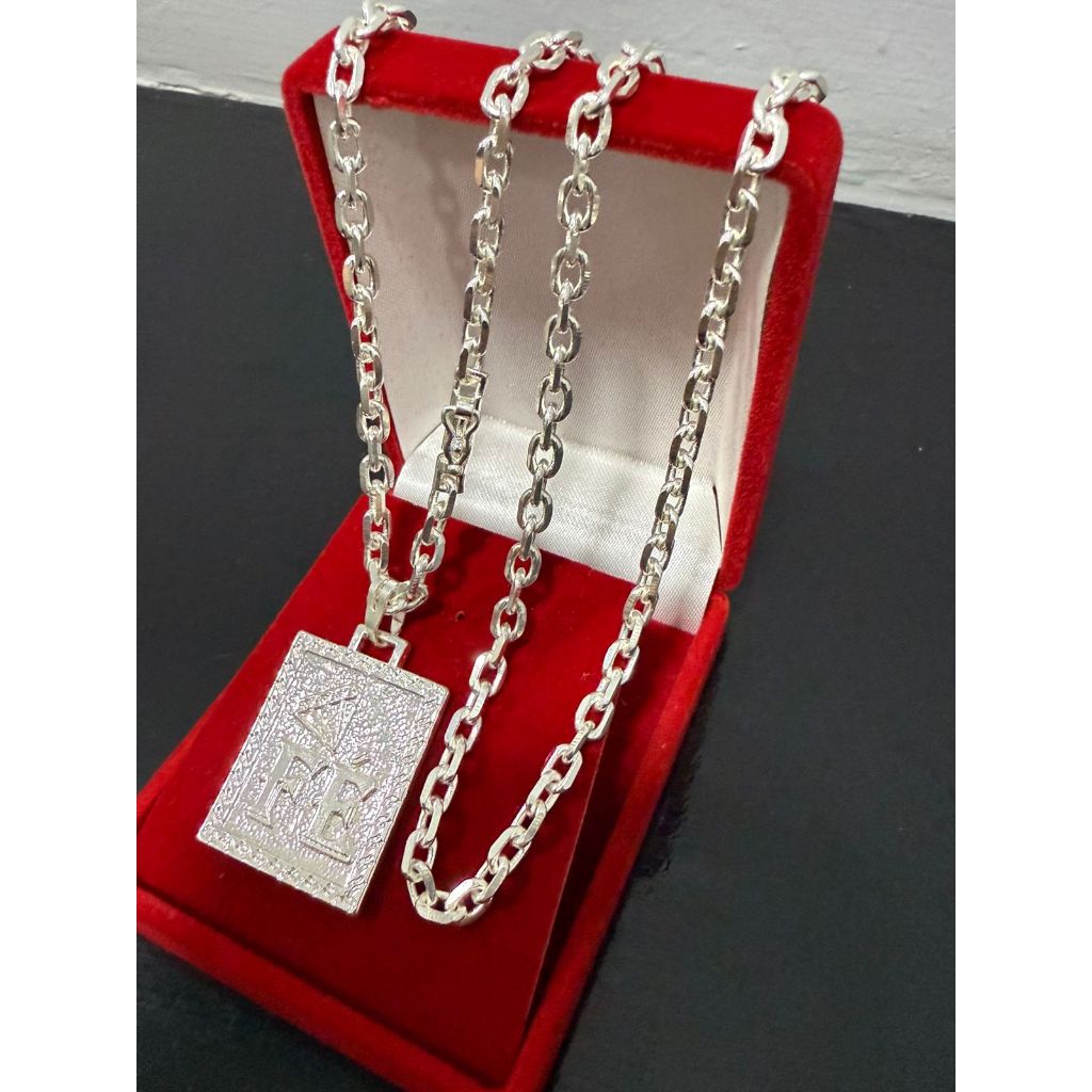 Cordão Cadeado 4 mm a Prata Legitima 925 com 70 cm Acompanha Pingente