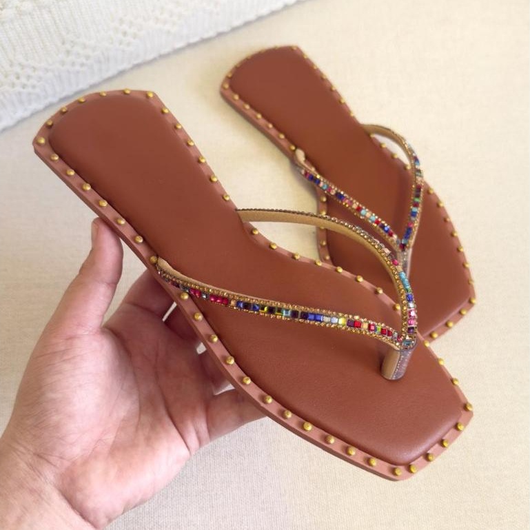 Chinelo Rasteira Strass Feminino Sandália Super Macia Leve Confortável  Promoção Laçamento Moda Luxo em Oferta na Shopee