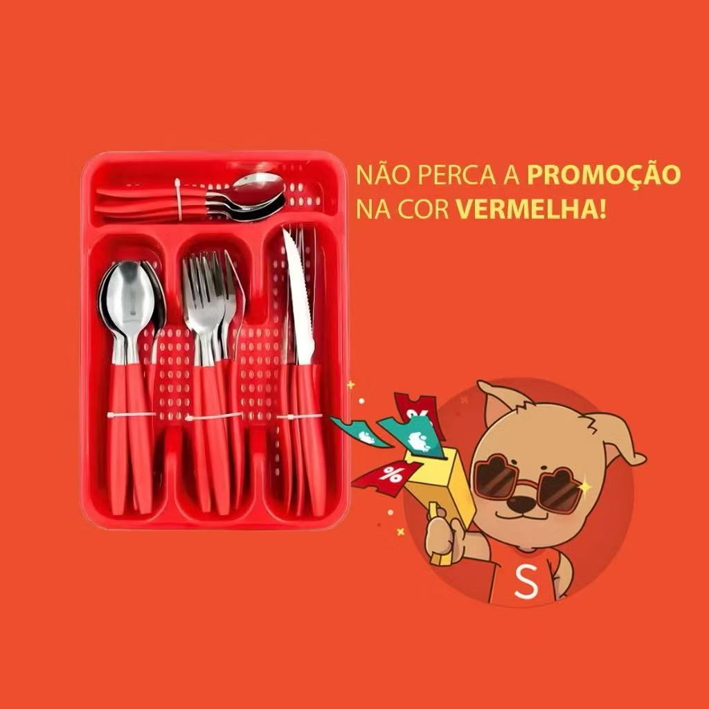 Conjuntos de talheres de aço inoxidável de 25 e 17 e18 peças com garfos, colheres e facas， IDee Home