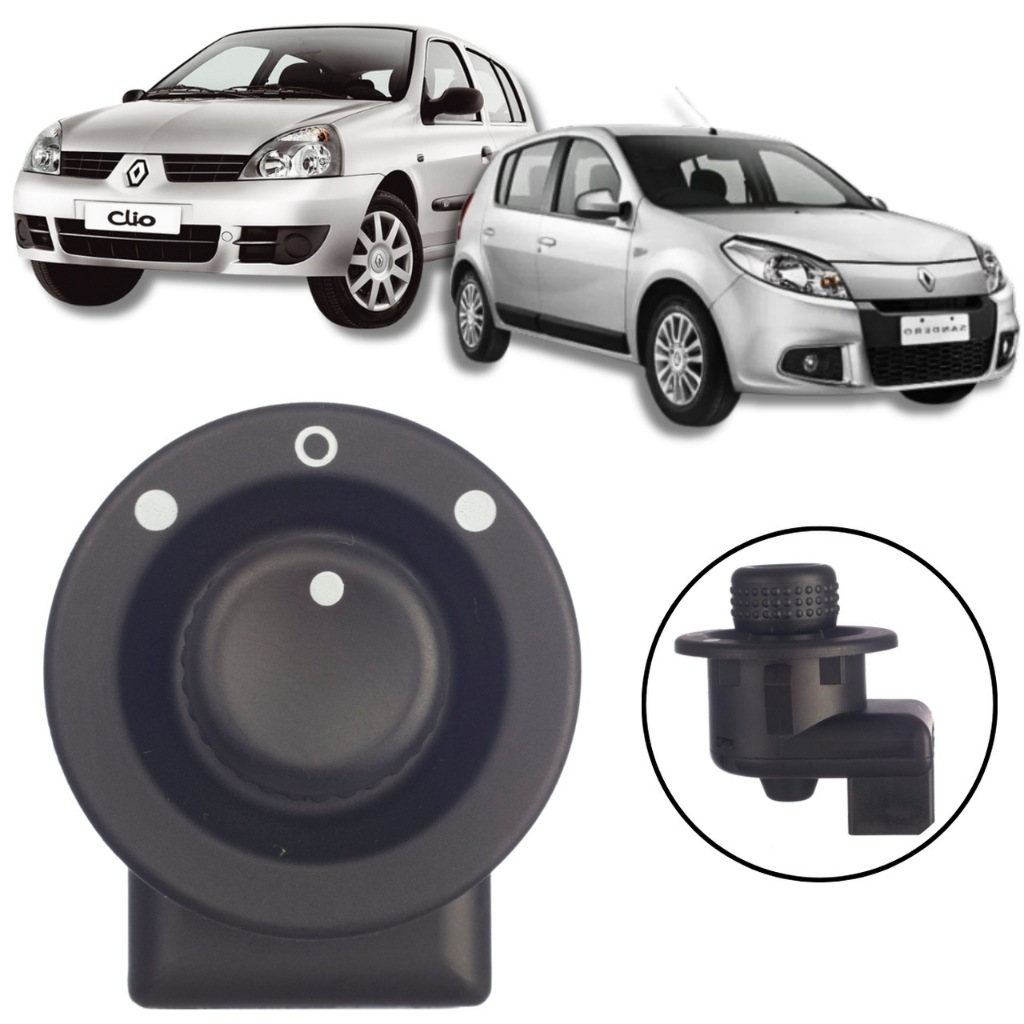 BOTÃO INTERRUPTOR RETROVISOR ELÉTRICO RENAULT CLIO SANDERO DUSTER 2012/ em Oferta na Shopee