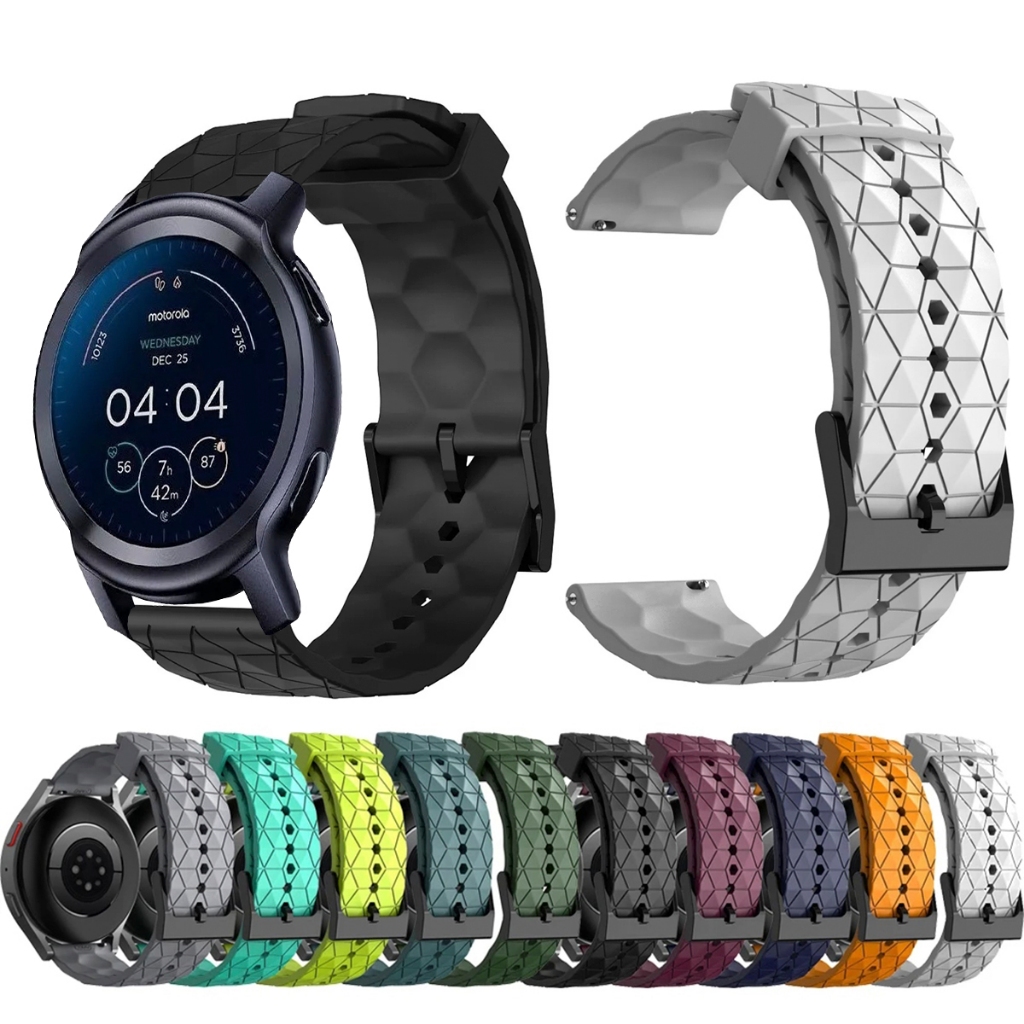Pulseira 20mm de silicone GEOMETRICA para Smartwatch Motorola Moto Watch 100