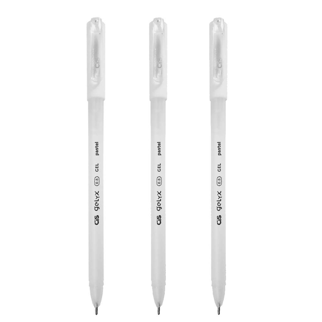 Caneta Gel Gelyx 0.8mm Branca Pastel - Cis