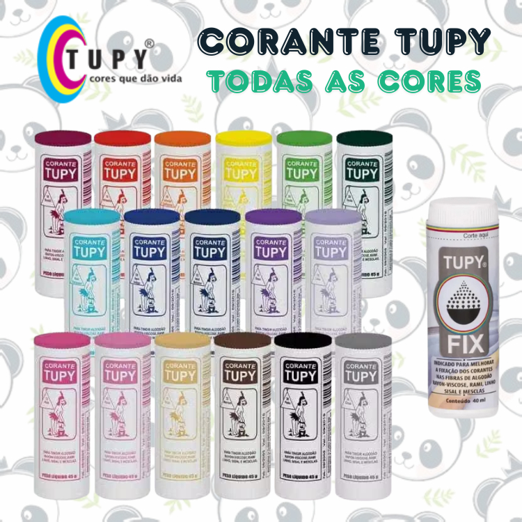 Corante Tupy para Algodão 45g Fixador Unidade Tinta Tingir Roupa em Oferta na Shopee