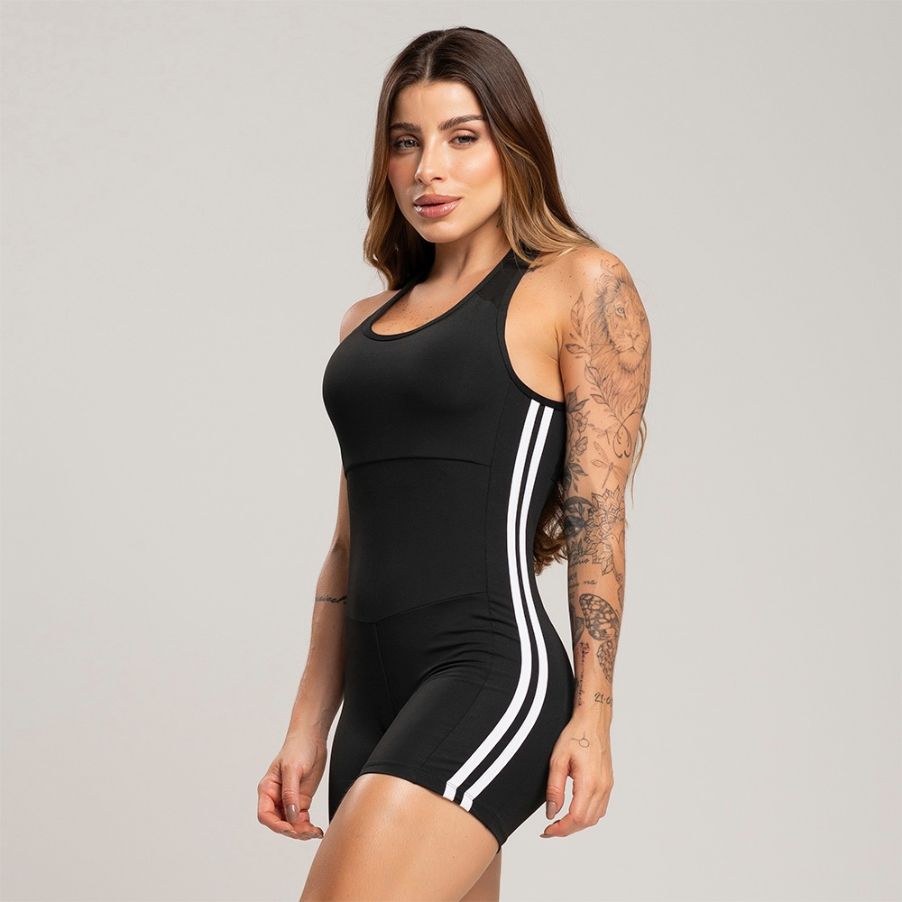 Macaquinho academia fitness cruzado em Oferta na Shopee