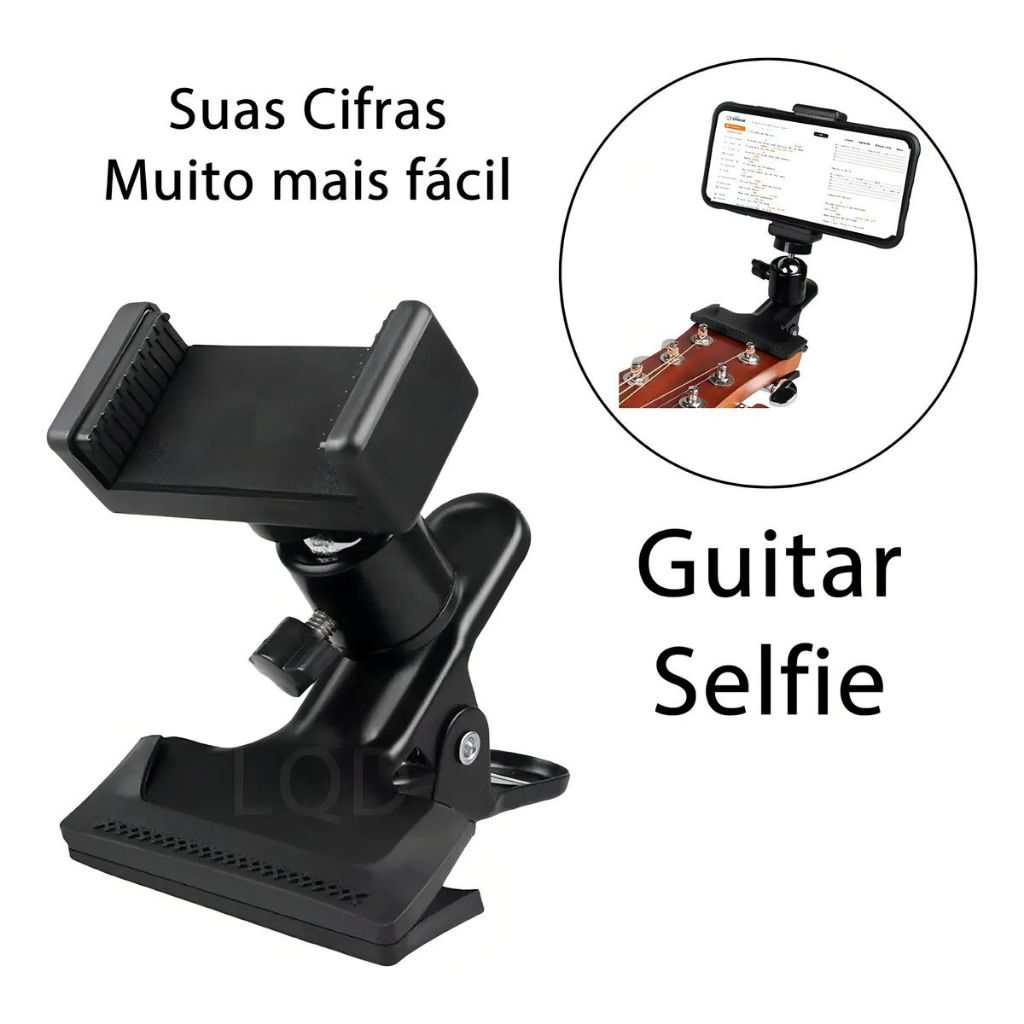 Imagem SUPORTE DE CELULAR PARA VIOLAO E GUITARRA MODELO MX-SVG01